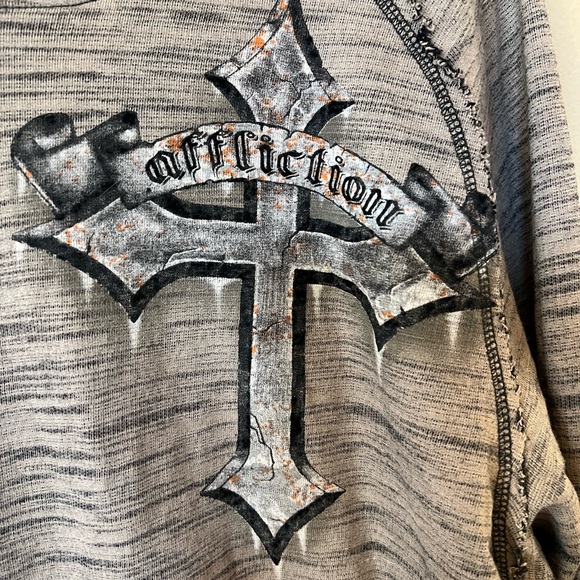 Affliction Reversible Pullover with Hood Size XXL - Picture 9 of 12